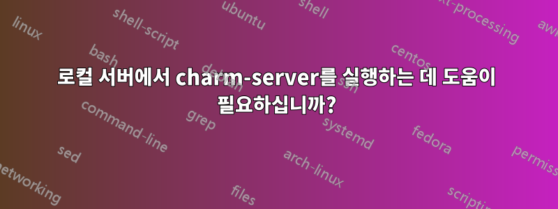 로컬 서버에서 charm-server를 실행하는 데 도움이 필요하십니까?