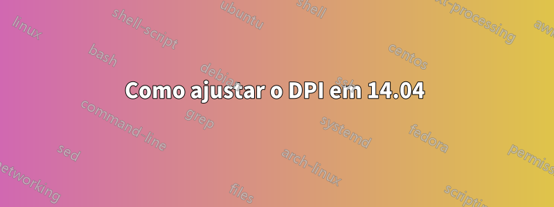 Como ajustar o DPI em 14.04