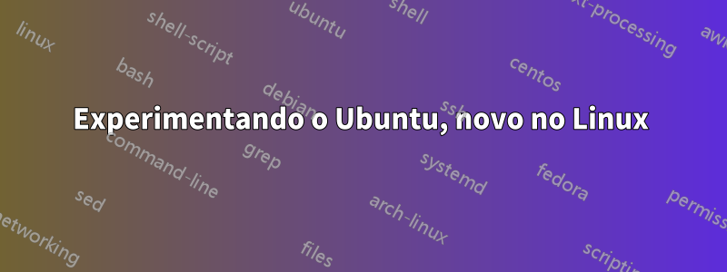 Experimentando o Ubuntu, novo no Linux