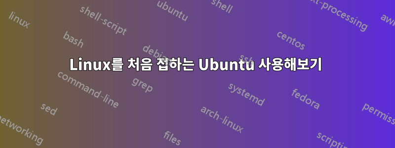 Linux를 처음 접하는 Ubuntu 사용해보기