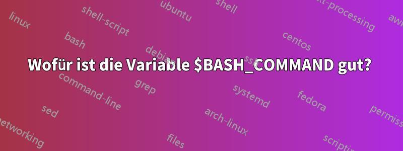 Wofür ist die Variable $BASH_COMMAND gut?