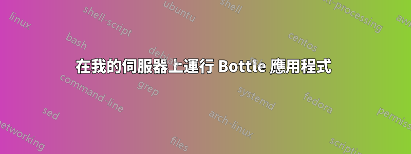 在我的伺服器上運行 Bottle 應用程式