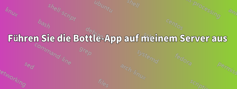 Führen Sie die Bottle-App auf meinem Server aus