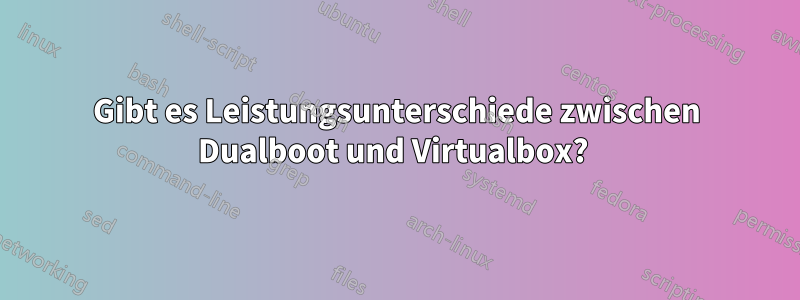 Gibt es Leistungsunterschiede zwischen Dualboot und Virtualbox? 