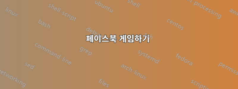 페이스북 게임하기