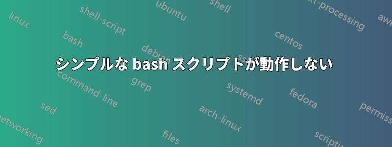 シンプルな bash スクリプトが動作しない