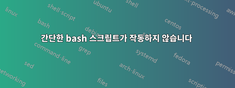 간단한 bash 스크립트가 작동하지 않습니다