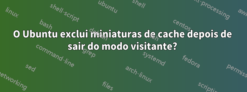 O Ubuntu exclui miniaturas de cache depois de sair do modo visitante?