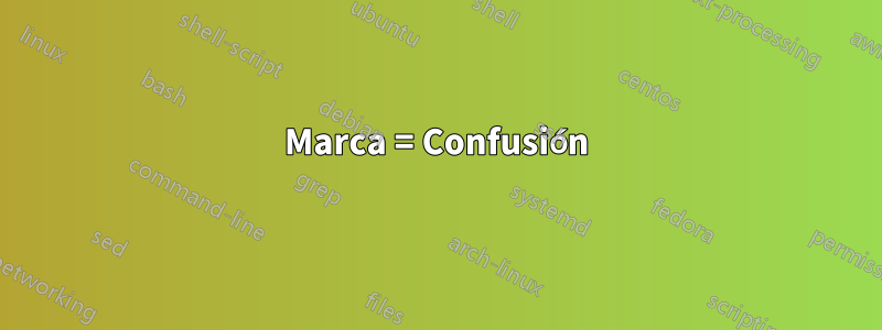 Marca = Confusión