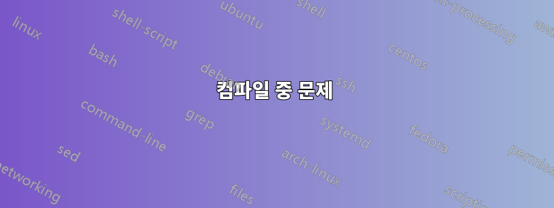 컴파일 중 문제