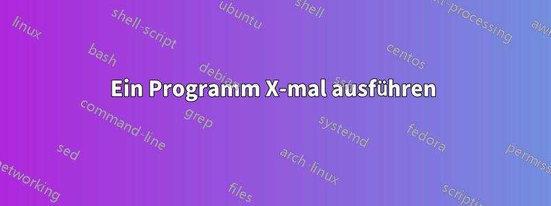 Ein Programm X-mal ausführen