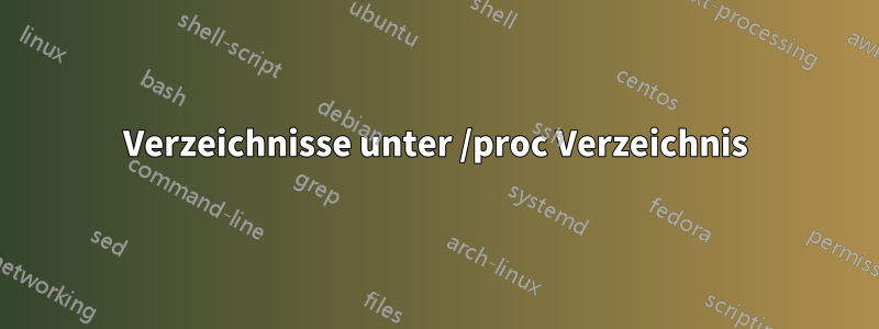 Verzeichnisse unter /proc Verzeichnis