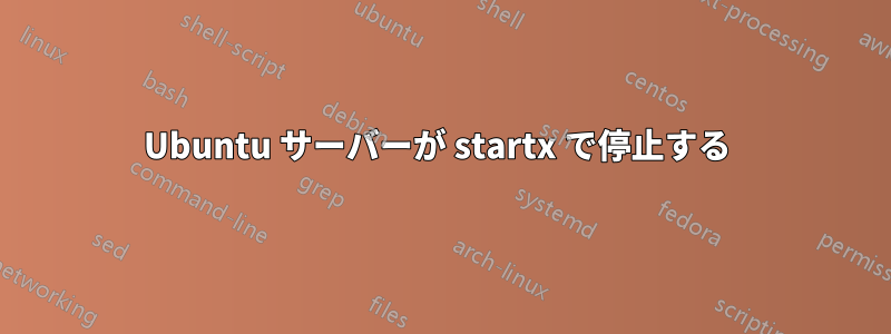 Ubuntu サーバーが startx で停止する 