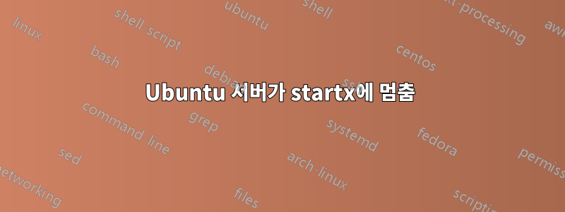 Ubuntu 서버가 startx에 멈춤