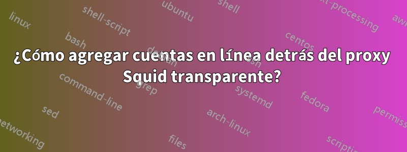 ¿Cómo agregar cuentas en línea detrás del proxy Squid transparente?