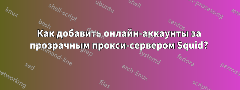 Как добавить онлайн-аккаунты за прозрачным прокси-сервером Squid?