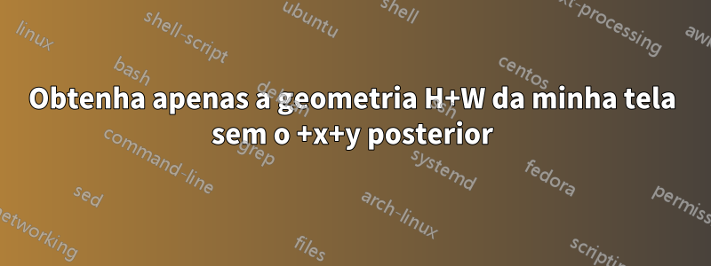 Obtenha apenas a geometria H+W da minha tela sem o +x+y posterior