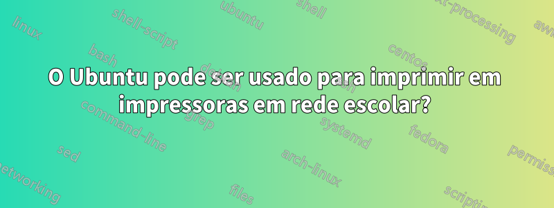 O Ubuntu pode ser usado para imprimir em impressoras em rede escolar?