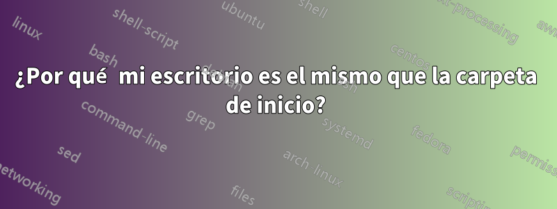 ¿Por qué mi escritorio es el mismo que la carpeta de inicio?