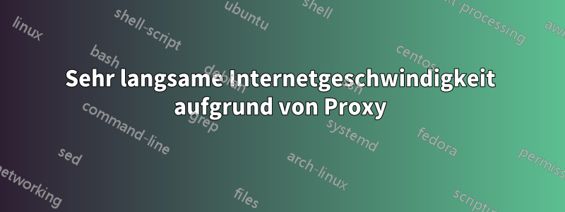 Sehr langsame Internetgeschwindigkeit aufgrund von Proxy