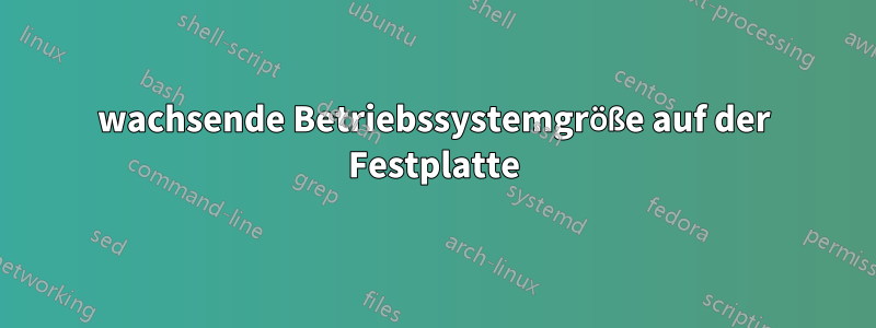 wachsende Betriebssystemgröße auf der Festplatte