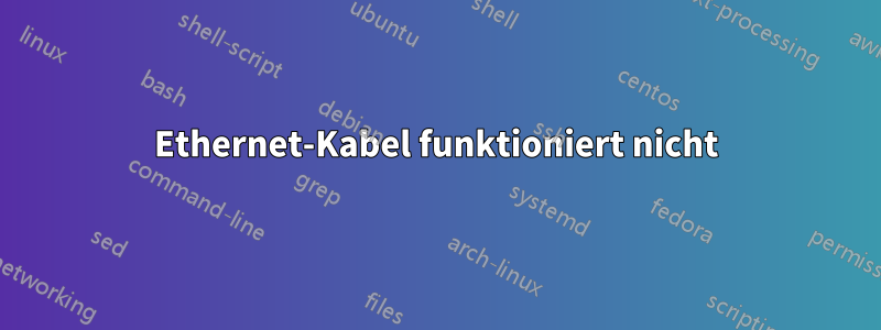 Ethernet-Kabel funktioniert nicht