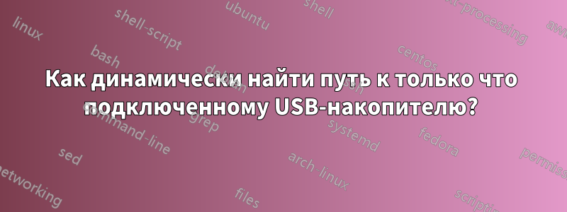 Как динамически найти путь к только что подключенному USB-накопителю?