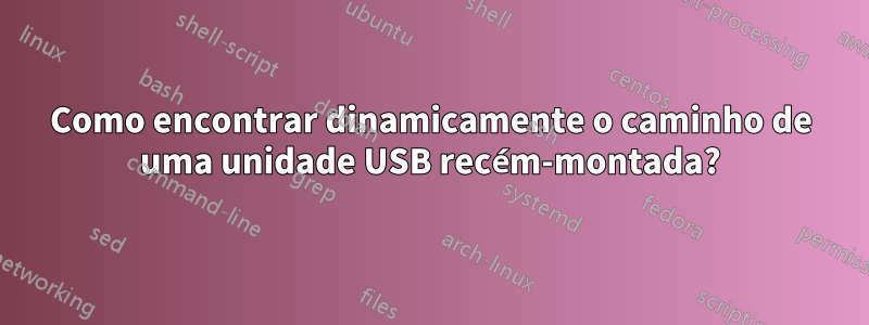 Como encontrar dinamicamente o caminho de uma unidade USB recém-montada?