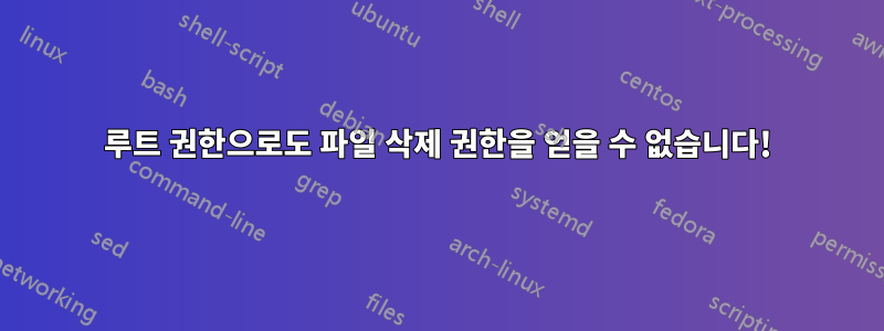 루트 권한으로도 파일 삭제 권한을 얻을 수 없습니다!