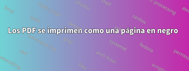 Los PDF se imprimen como una página en negro 