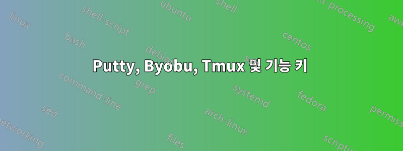 Putty, Byobu, Tmux 및 기능 키