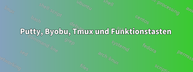 Putty, Byobu, Tmux und Funktionstasten