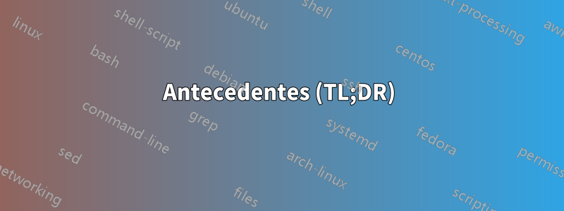 Antecedentes (TL;DR)