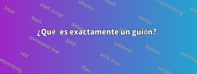 ¿Qué es exactamente un guión? 