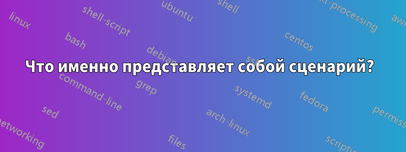 Что именно представляет собой сценарий? 