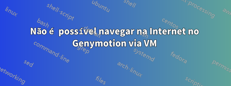 Não é possível navegar na Internet no Genymotion via VM