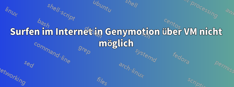 Surfen im Internet in Genymotion über VM nicht möglich