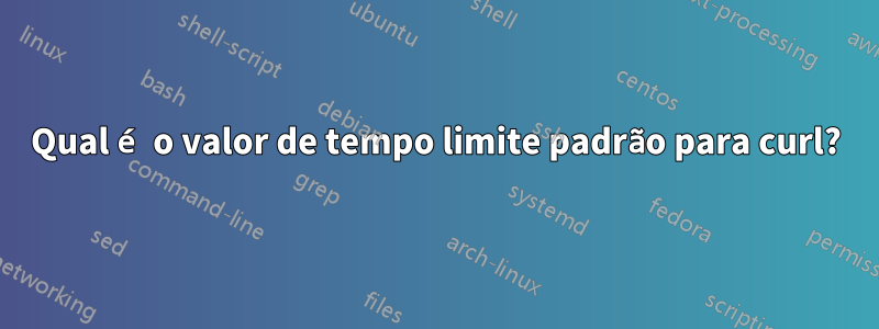 Qual é o valor de tempo limite padrão para curl?