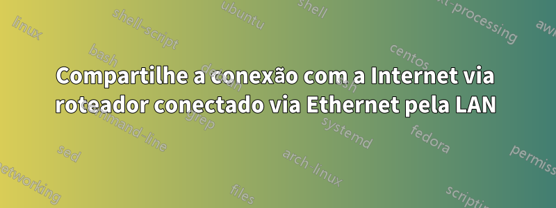 Compartilhe a conexão com a Internet via roteador conectado via Ethernet pela LAN