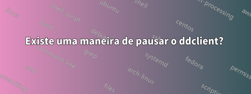 Existe uma maneira de pausar o ddclient?