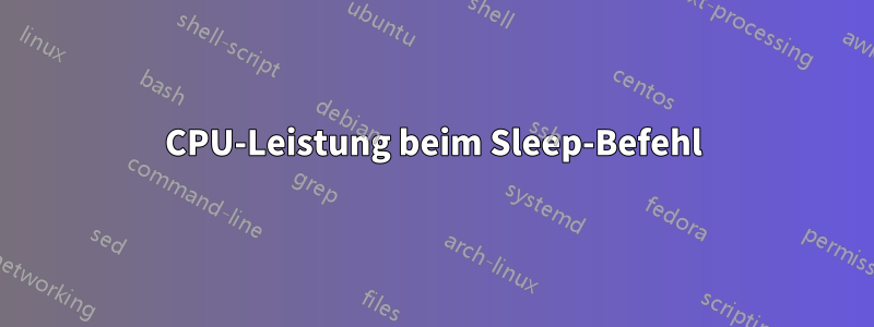 CPU-Leistung beim Sleep-Befehl