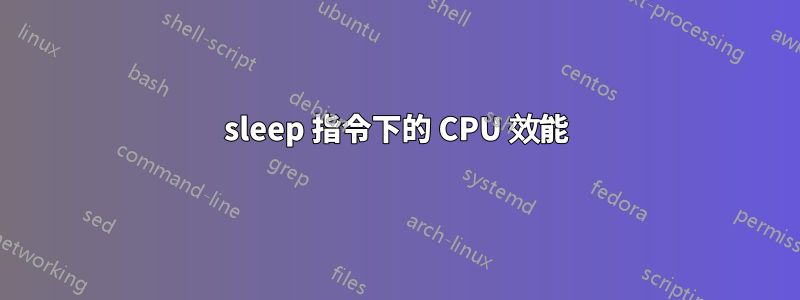 sleep 指令下的 CPU 效能