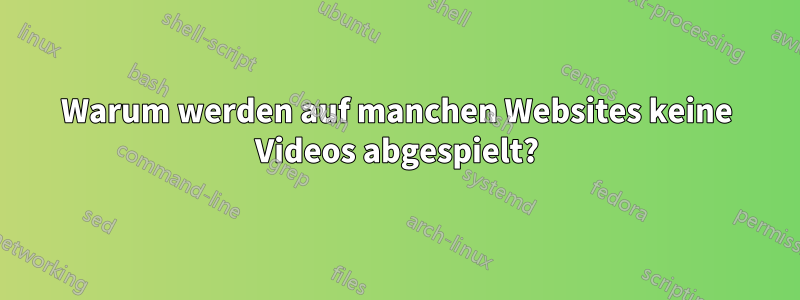 Warum werden auf manchen Websites keine Videos abgespielt?