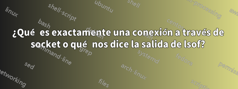 ¿Qué es exactamente una conexión a través de socket o qué nos dice la salida de lsof?