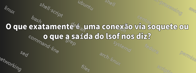 O que exatamente é uma conexão via soquete ou o que a saída do lsof nos diz?