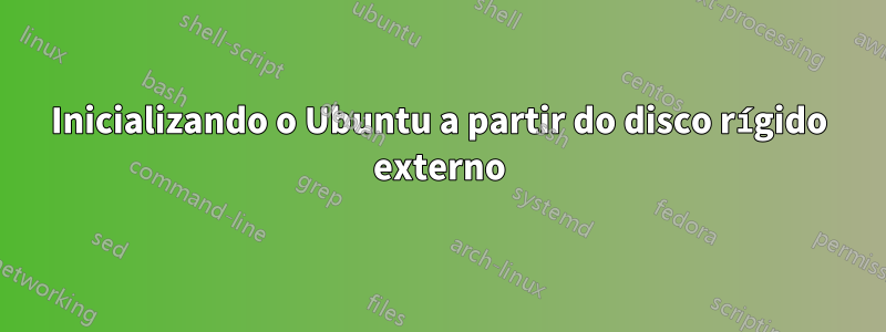 Inicializando o Ubuntu a partir do disco rígido externo