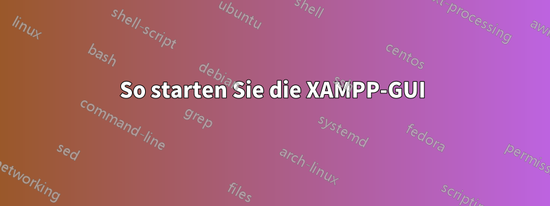 So starten Sie die XAMPP-GUI