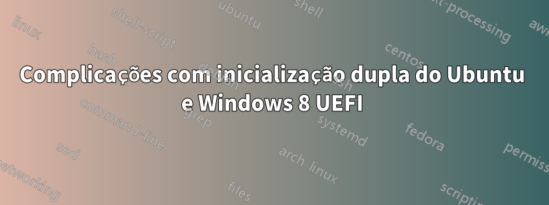 Complicações com inicialização dupla do Ubuntu e Windows 8 UEFI