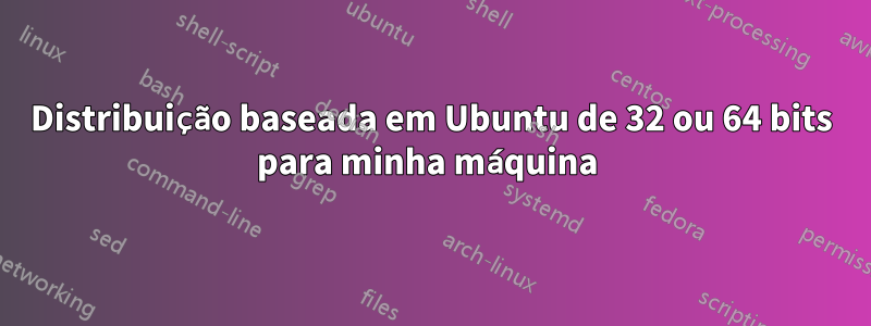 Distribuição baseada em Ubuntu de 32 ou 64 bits para minha máquina 