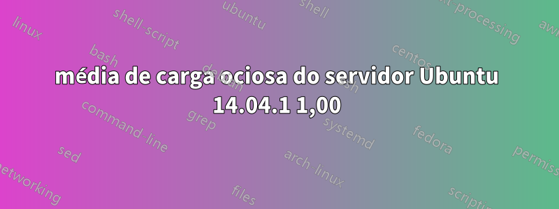 média de carga ociosa do servidor Ubuntu 14.04.1 1,00